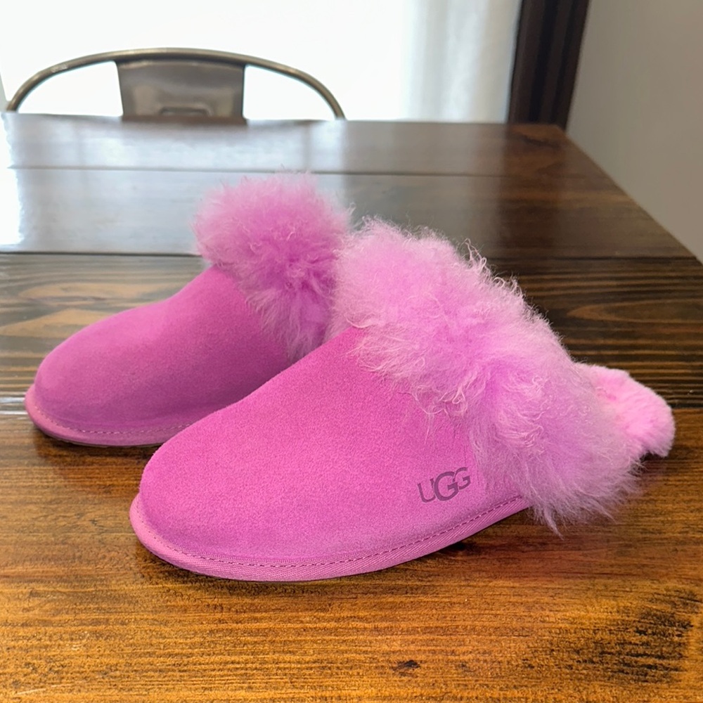 UGG Pink Fluffy Slippers